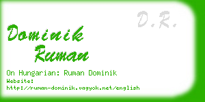 dominik ruman business card